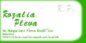 rozalia pleva business card